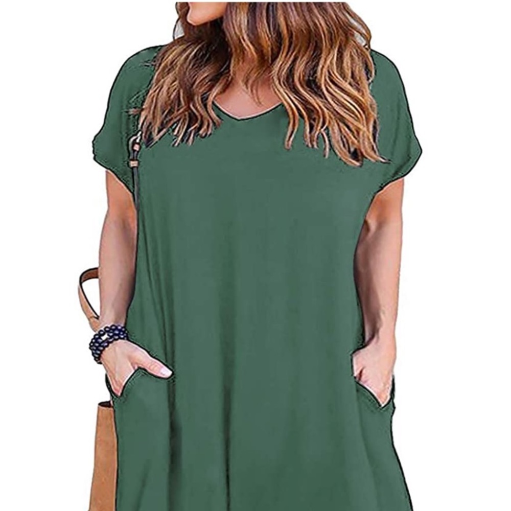 Nemidor Size 24 Olive Green Flowy Maxi Dress